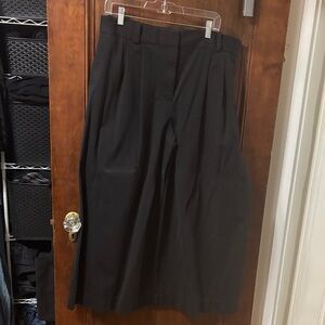 Cos Black Pleated Wide-Leg Pants